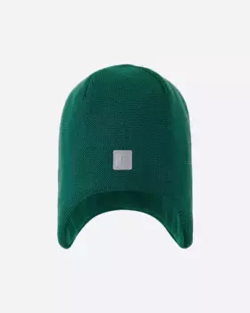 Детская шапка-бини Pipopaa из шерсти мериноса. Reima, цвет Deeper Green