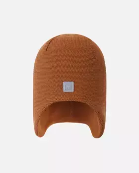 Детская шапка-бини Pipopaa из шерсти мериноса. Reima, цвет Cinnamon Brown