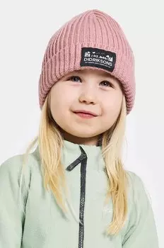 Детская шапка BUS KDS BEANIE Didriksons, розовый