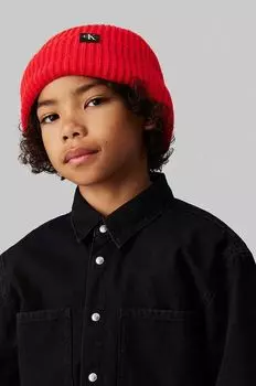 Детская шапка Calvin Klein Jeans, красный
