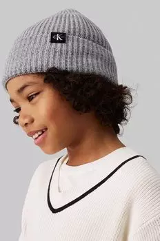 Детская шапка Calvin Klein Jeans, серый
