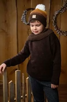 Детская шапка Джамикс BRETTE Jamiks, коричневый