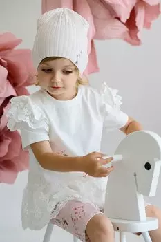 Детская шапка FLOSSIE Jamiks, белый