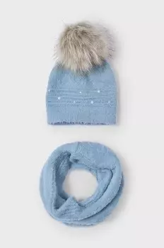 Детская шапка и перчатки. Mayoral, синий