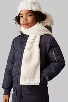 Детская шапка и шарф Calvin Klein Jeans, бежевый