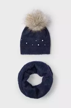 Детская шапка и шарф Mayoral, темно-синий