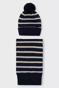 Детская шапка и шарф Mayoral, темно-синий