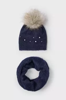 Детская шапка и шарф Mayoral, темно-синий