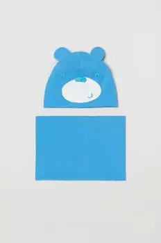 Детская шапка и шарф ОВС. OVS, синий