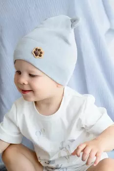 Детская шапка из хлопка BARRIGO Jamiks, серый