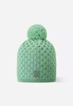 Детская шапка из шерсти мериноса Никсунд. Reima, цвет Calm Green