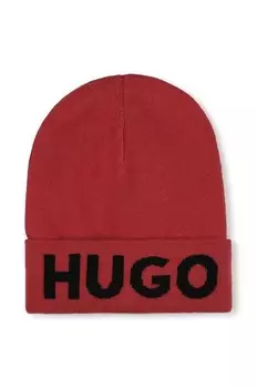 Детская шапка из смесовой шерсти Hugo, красный