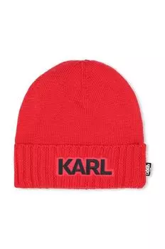 Детская шапка из смесовой шерсти Karl Lagerfeld, красный