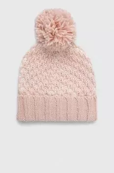 Детская шапка из смесовой шерсти United Colors of Benetton, розовый