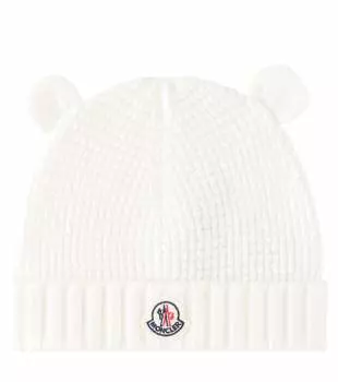 Детская шапка из вирджинской шерсти Moncler Enfant, белый