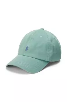 Детская шапка Polo Ralph Lauren с хлопковым козырьком, зеленый