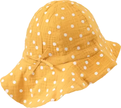 Детская шапка размер. 48/49 из натурального хлопка желтый 1 шт. ALANA