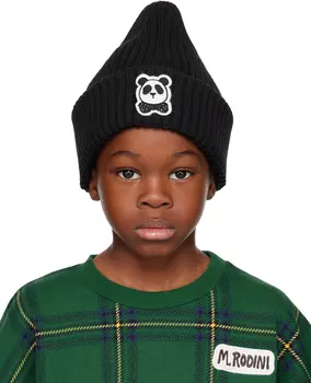Детская шапка с черной пандой Mini Rodini