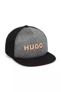 Детская шапка с козырьком HUGO, черный