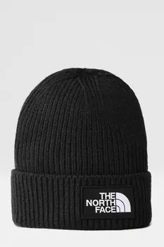 Детская шапка с логотипом на манжетах The North Face, черный
