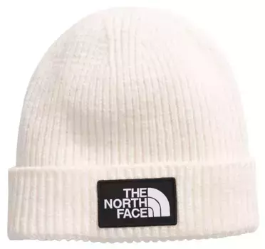 Детская шапка с логотипом The North Face на манжетах, цвет White Dune