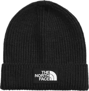 Детская шапка с логотипом The North Face на манжетах, цвет TNF Black
