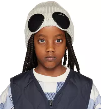 Детская шапка с очками Off-White C.P. Company Kids