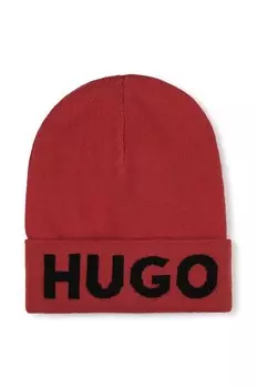 Детская шапочка HUGO с добавлением шерсти, красный