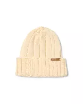 Детская шапочка из хлопкового трикотажа цвета экрю Tous