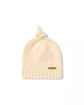 Детская шапочка из хлопкового трикотажа цвета экрю Tous