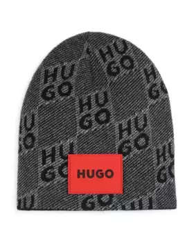 Детская шапочка из вискозы черного цвета Hugo