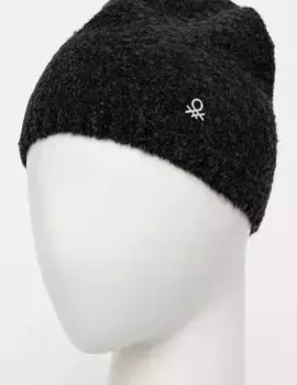 Детская шапочка с добавлением шерсти United Colors of Benetton, черный