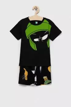 Детская шерстяная пижама для Looney Tunes United Colors of Benetton, черный