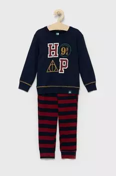 Детская шерстяная пижама United Colors of Benetton, темно-синий