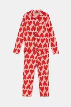 Детская шерстяная пижама United Colors of Benetton, розовый