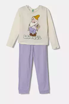 Детская шерстяная пижама United Colors of Benetton, бежевый