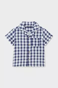 Детская шерстяная рубашка Mayoral, темно-синий