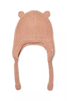 Детская шерстяная шапка Aviana Baby Bonnet Liewood, оранжевый