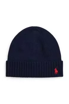 Детская шерстяная шапка Polo Ralph Lauren, темно-синий