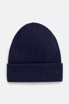 Детская шерстяная шапка United Colors of Benetton, темно-синий