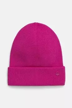 Детская шерстяная шапка United Colors of Benetton, розовый