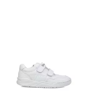 Детская синяя кожаная спортивная обувь Gorila, белый