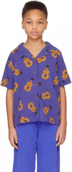 Детская синяя рубашка с изображением акустической гитары Bobo Choses