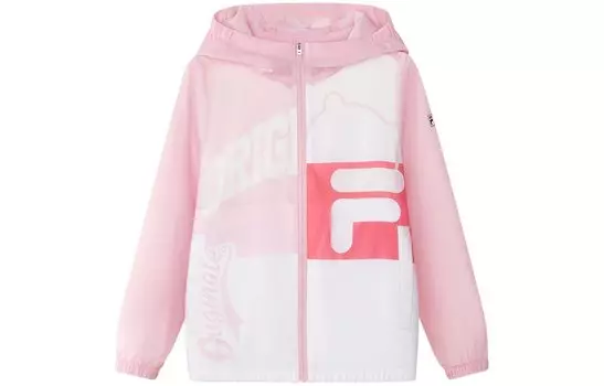 Ветровка FILA, белый/розовый