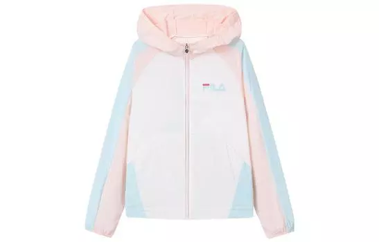 Ветровка FILA, белый/розовый