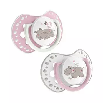 Детская соска Lovi Night&Day Girl 0-3m, 2 шт