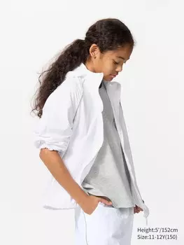 Детская спортивная куртка с карманами Uniqlo, 00 белый