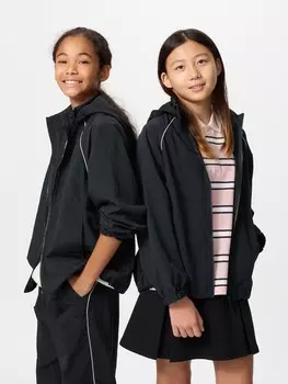 Детская спортивная куртка с карманами Uniqlo, 09 черный