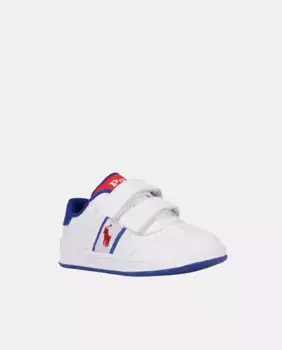 Детская спортивная обувь Heritage Court iii клейкая застежка Polo Ralph Lauren, белый