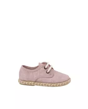 Детская спортивная обувь из парусины с двухцветной джутовой подошвой Pisamonas, цвет Rosa
